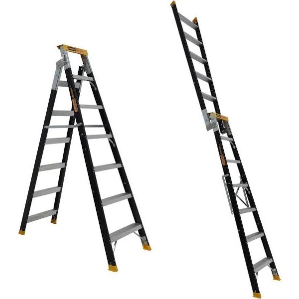 Gorilla Ladders 150kg Pro-Lite 7 Step Dual Purpose Fibreglass Ladder