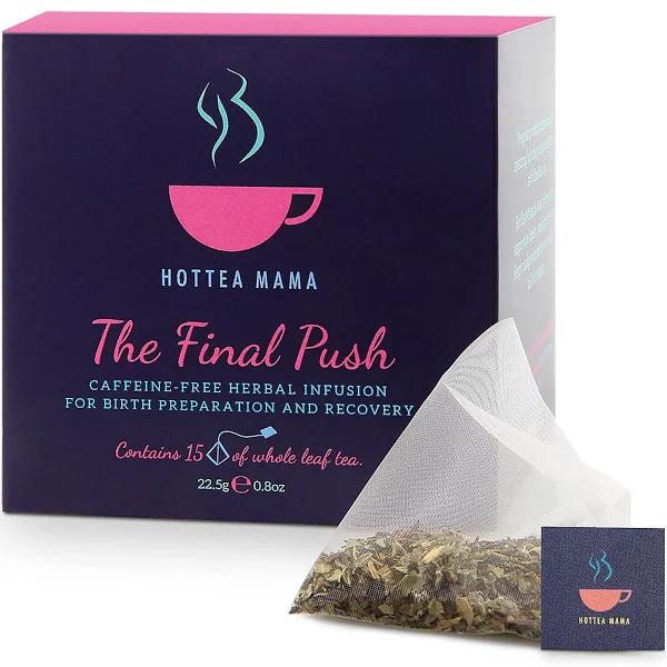 Hottea Mama The Final Push Raspberry Leaf Herbal Infusion 15 Tea Bags