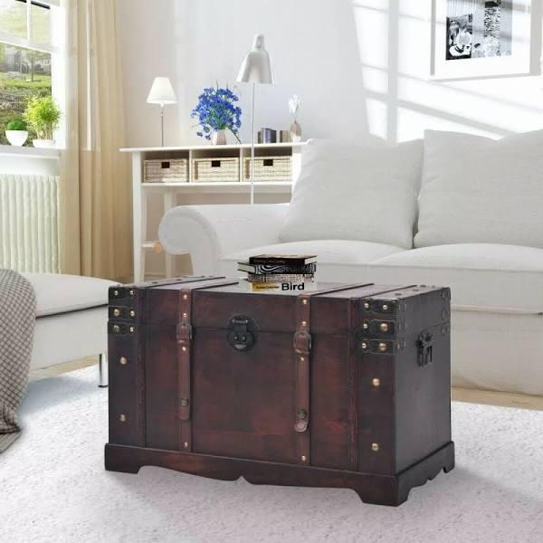 vidaXL Vintage Treasure Chest Wood 66 x 38 x 40 cm