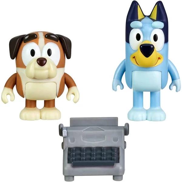 Bluey School Friends Bluey & Winton With Typewriter Figurines 2 Pack