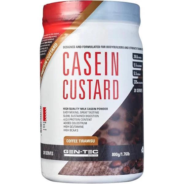 Gen-Tec Casein Protein Custard - 800g - Coffee Tiramisu