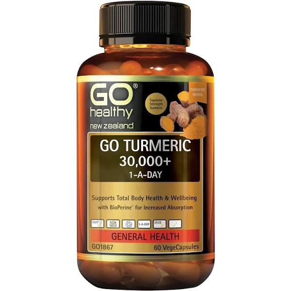 GO Healthy Go Turmeric 30,000+ 1-A-DAY 60 Capsules