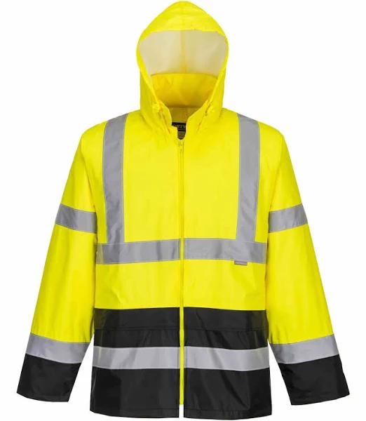 Portwest H443 Hi-Vis Classic Contrast Rain Jacket Yellow/Black