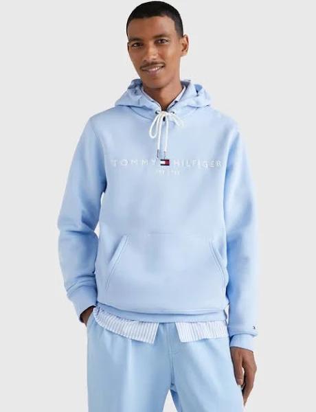 Tommy Hilfiger - Mens Tommy Logo Hoodie in Vessel Blue - S