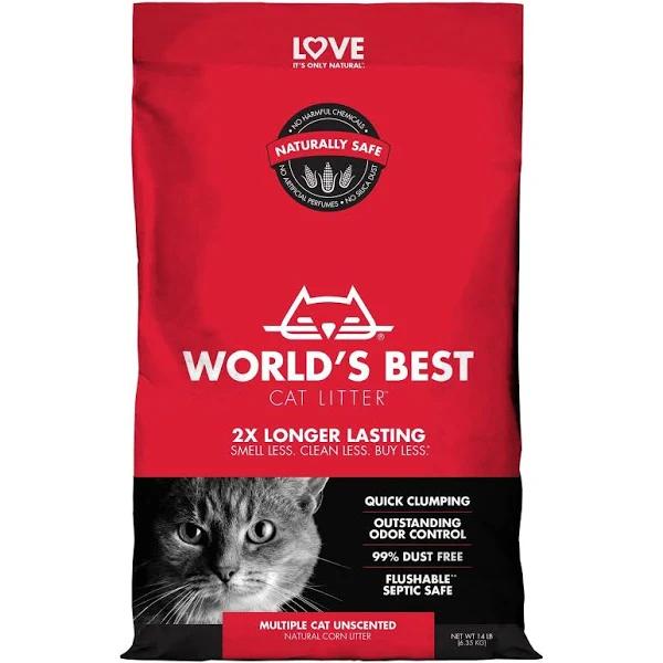 World's Best Multi Cat Clumping Cat Litter 6.35kg