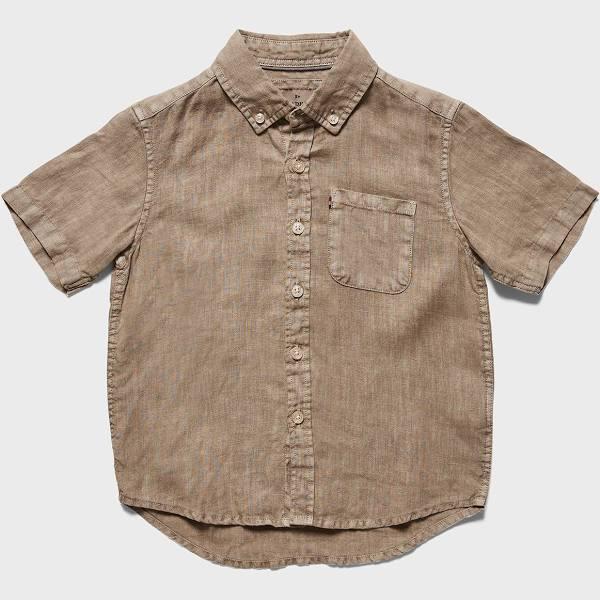 Academy Brand - Boy's Green Shirts - Kids Hampton SS Linen Shirt - Size One Size, 7 at The Iconic