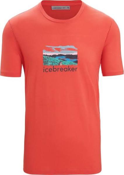 Icebreaker Merino Tech Lite II Short Sleeve T-Shirt Trailhead - Man - Vibrant Earth - Size S