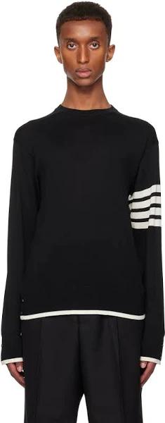 Thom Browne Black 4-Bar Sweater