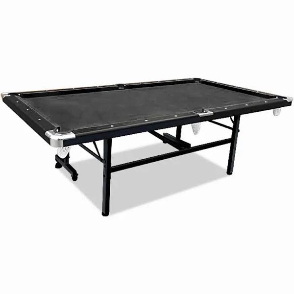 AKEZ 7ft Foldable Pool Table Billiard Table For Small Room - Black