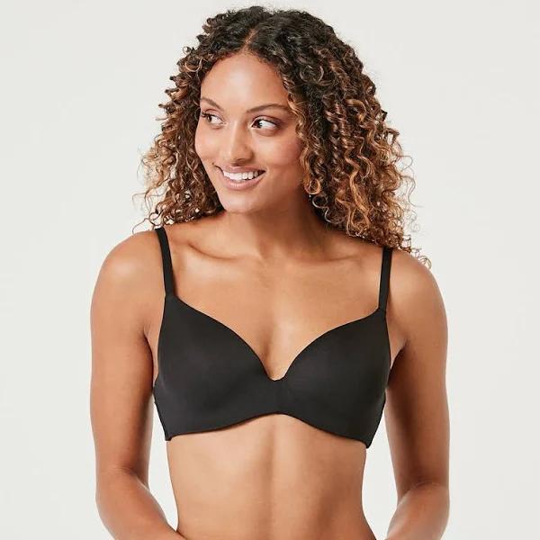 Kmart Hidden Underwire T-Shirt Bra - Black Size: 14DD