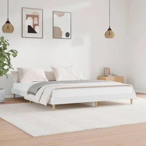 Bed Frame White 180x200 cm Engineered Wood vidaXL