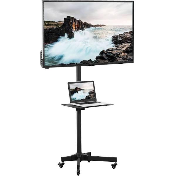 Vivo Mobile TV Cart For 23" To 55" LCD Led Plasma Flat Panel - Stand with Wheels - Black