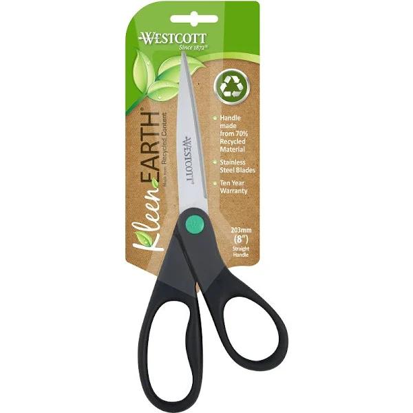 Scissors Westcott 203mm Kleenearth Straight Handle Black -