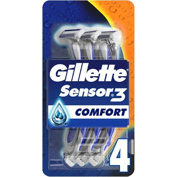 Gillette Sensor3 Comfort Disposable Razor 4 Units