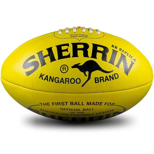 Sherrin AFL KB Replica Football Size 5 in Yellow