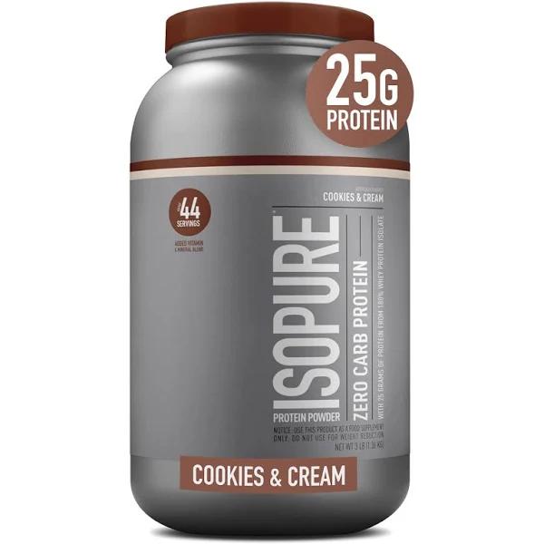 Isopure Zero Carb Protein Powder Cookies & Cream 3 lbs (1.36 kg)