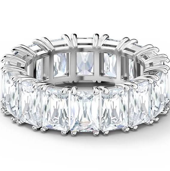 Swarovski Vittore XL Ring - White - Rhodium Plated