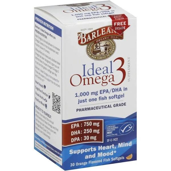 Barlean's Ideal Omega 3 1000 MG - Orange - 30 Softgels