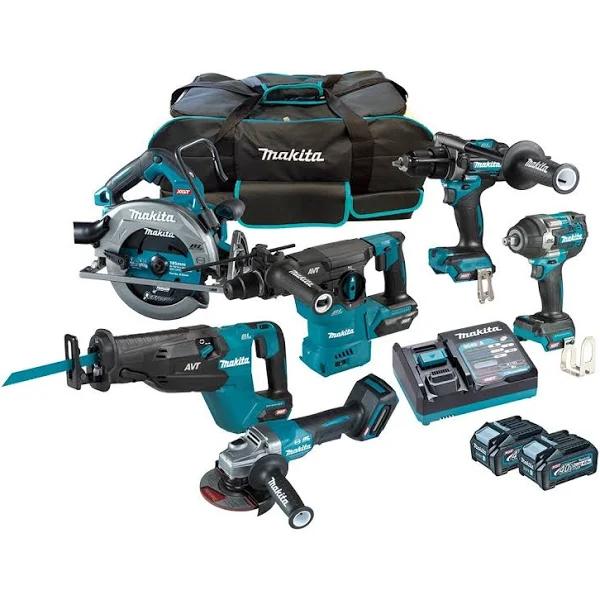 Makita 40V Max 4.0Ah Brushless 6 Piece Combo Kit - DK0191G601