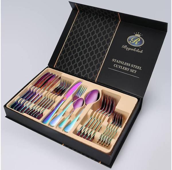 Royalclub Stainless Steel 24pcs Cutlery Sets in 7 Colours