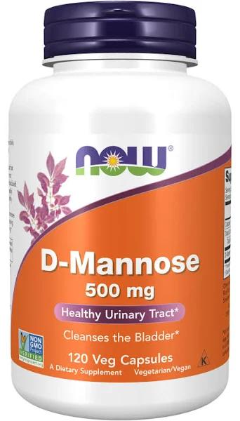 Now Foods D-Mannose 500 MG - 120 Veg Capsules