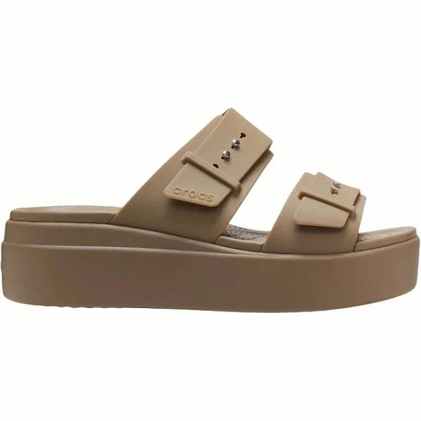 Crocs Brooklyn Buckle Low Wedge - Khaki W6