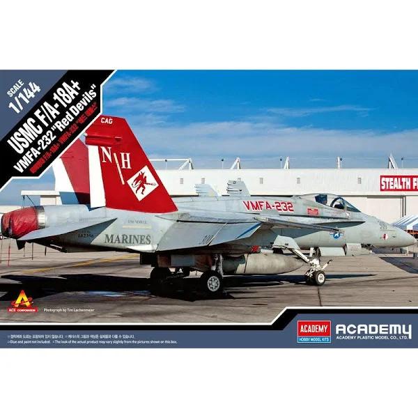 Academy 1/144 USMC F/A-18A+ VMFA-232 Red Devils Plastic Model Kit [12627]