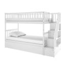 Jessica Timber Bunk Bed with Storage Staircase - White