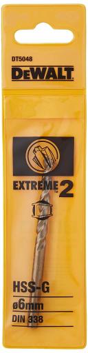 DeWalt 6mm Extreme 2 HSS-G Metal Drill Bit - DT5048-QZ