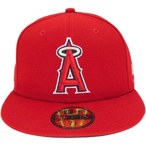 New Era - MLB Red Cap - Los Angeles Angels Authentic On-Field 59Fifty Red Fitted @ Hatstore