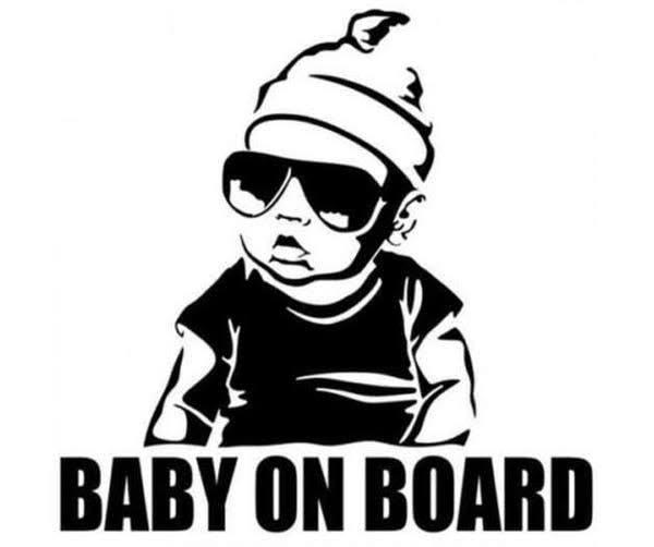 Window Tinting Baby On Board Vehicle Decal Sticker White - White - AfterPay & zipPay Available