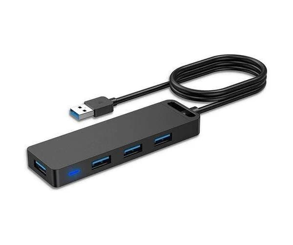 USB Hub, 4-Port USB 3.0 Hub 3ft Ultra-Slim Data USB Splitter Charging Supported Compatible