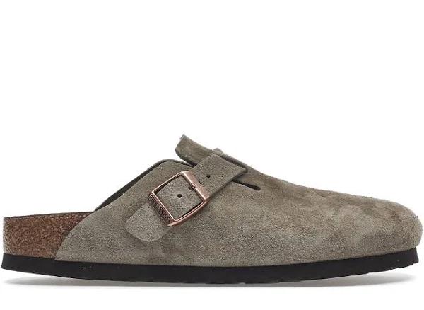 Birkenstock Boston Soft Footbed Suede Taupe (Narrow Fit)