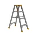 Gorilla Ladders 150kg Pro-Lite 4 Step Double Sided Aluminium Ladder