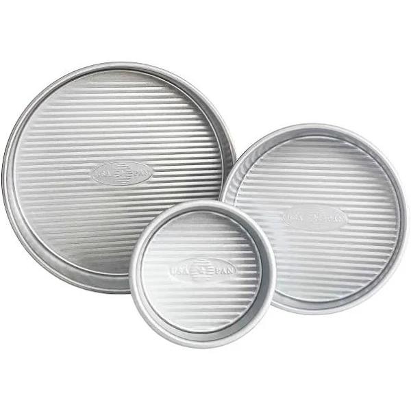 USA Pan Nonstick Round Cake Pan Set of 3, Small