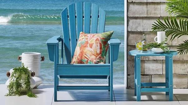 Norman Adirondack Outdoor Armchair - Aqua