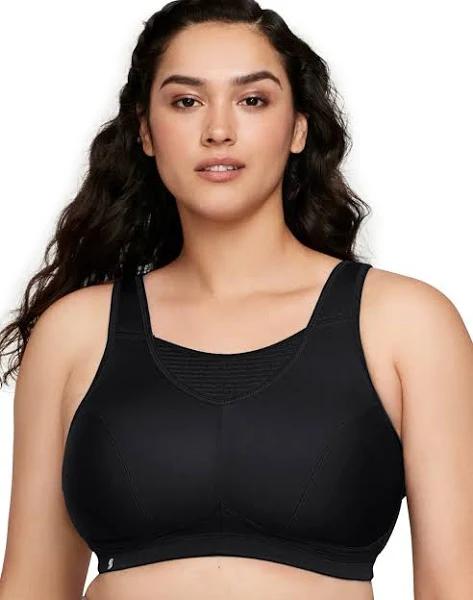 Glamorise No-Bounce Camisole Elite Wire-Free Sports Bra - Black - 16G