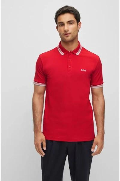 Boss Paddy Polo Shirt - Red - Mens Size M - 50469055-610