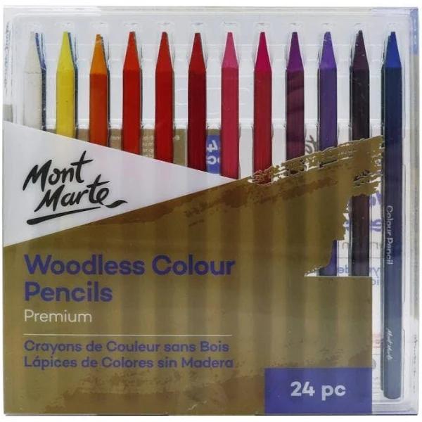 Mont Marte Woodless Colour Pencils 24pc