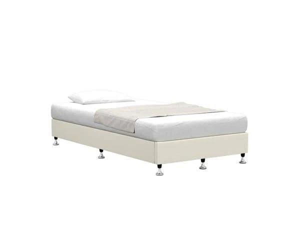 Oikiture Bed Frame Bed Base(Single,Beige)