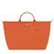 Longchamp Women's Large Le Pliage Green Travel Bag Carrot