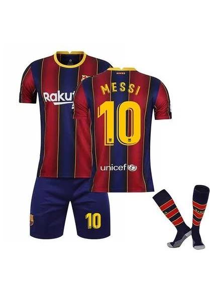 Barcelona Jersey Home and Away Football Uniform T-Shirt No.10 Messi Jersey Suit With Socks For Adult