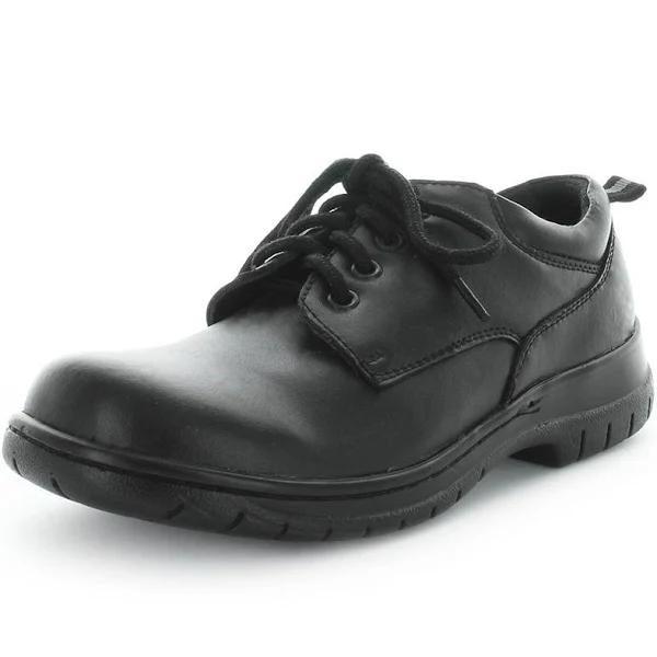 New Wilde School Justice Junior Lace Up Eyelets Leather School Shoes