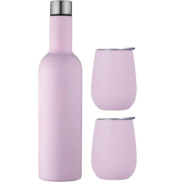 Avanti Double Wall Insulated Wine Traveller Set (Pink)