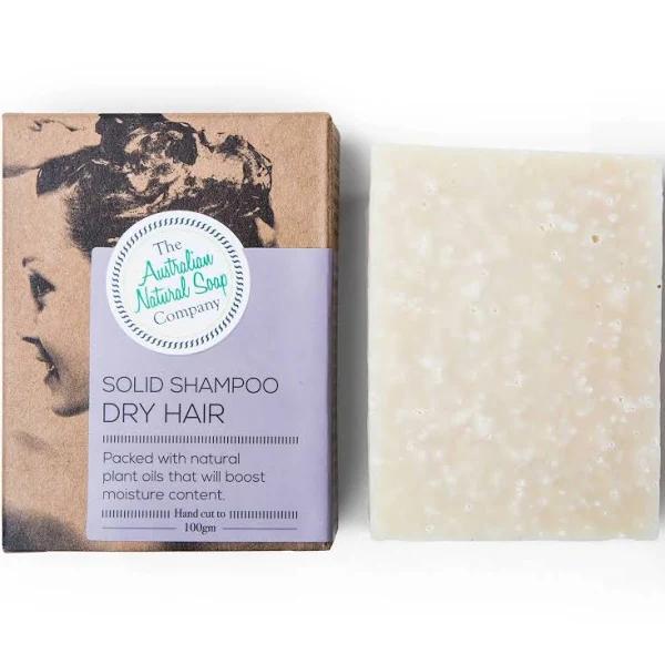 The Australian Natural Soap Company Solid Shampoo Bar - 100g Dry Hair