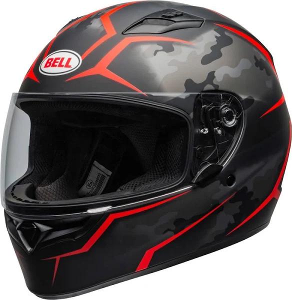 Bell Qualifier Stealth Camo Helmet (Matte Black/Red)