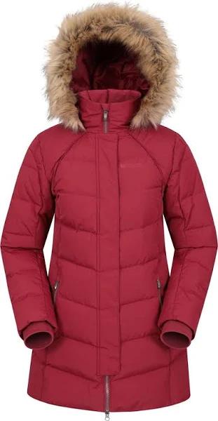 Mountain Warehouse Womens/Ladies Isla II Long Down Jacket Rust 10 UK Mixed Womens Down Jacket