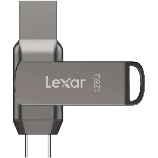 Lexar JumpDrive 128GB Dual Drive D400 USB 3.1 Type-C - 130MB/s, LJDD400128G-BNQNG USB Flash Drives