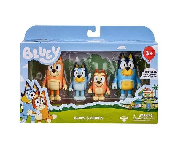 Bluey and Family 4-Pack Figures