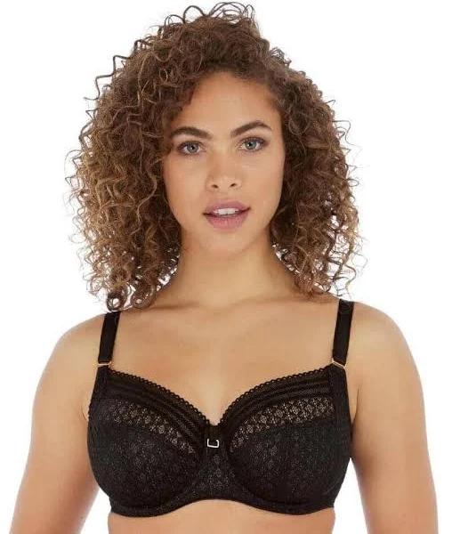 Freya Viva Underwired Side Support Bra - Lace Noir/Black 10HH AA5641 Bra - AfterPay Available